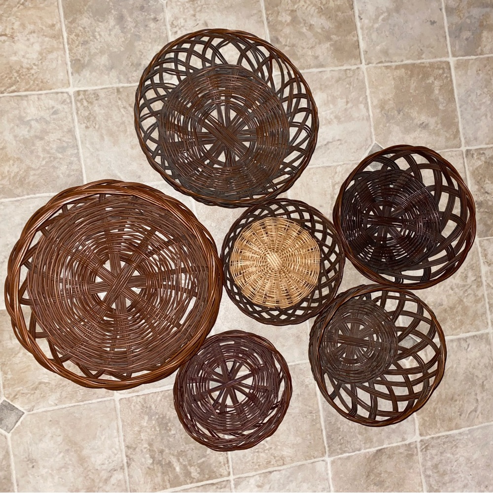 Boho Basket Rattan Home Wall Decor  🌼